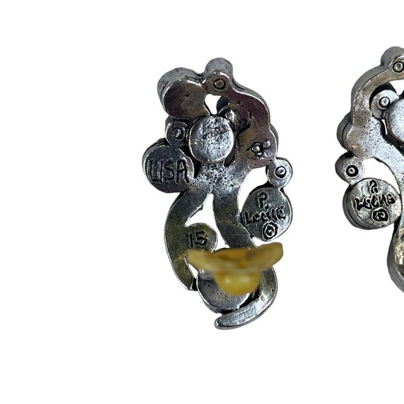 Patricia Locke Multi-Color Crystal Clip-On Earrings Year 2015 - Picture 4 of 6